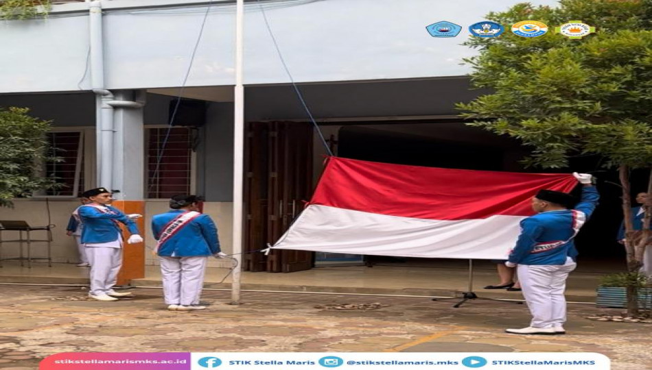 UPACARA MEMPERINGATI KEMERDEKAAN 17 AGUSTUS, BERSAMA CIVITAS STIK STELLA MARIS MAKASSAR