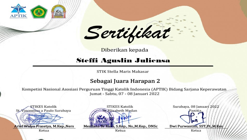 Prestasi Mahasiswa STIK Stella Maris Berskala Nasional Periode Semester Genap 2021/2022