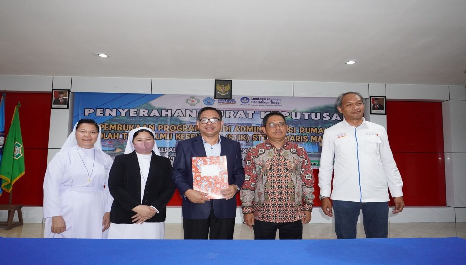 Penyerahan SK izin Pembukaan PRODI S1 Administrasi Rumah Sakit -  STIK Stella Maris Makassar