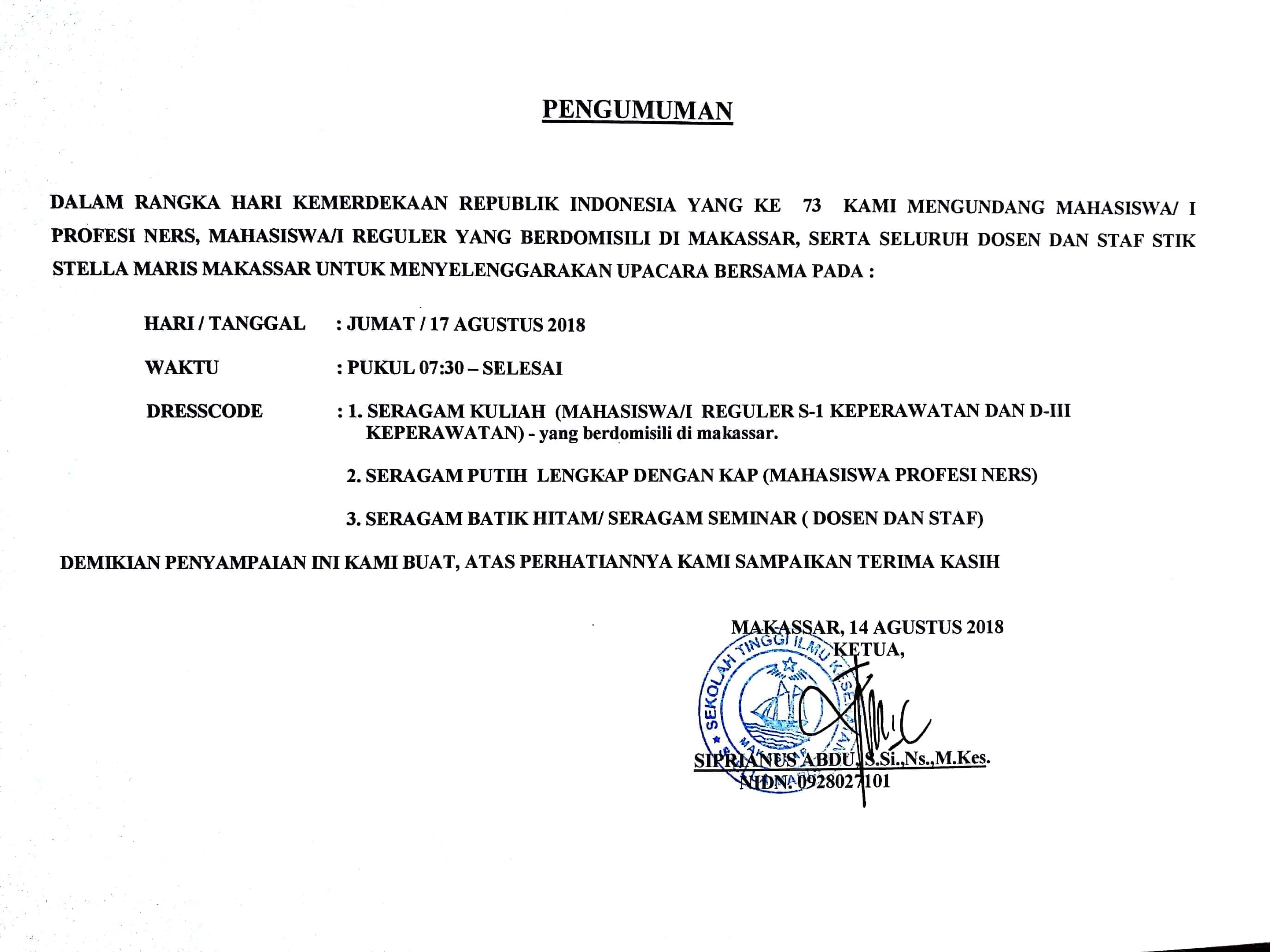 Pengumuman